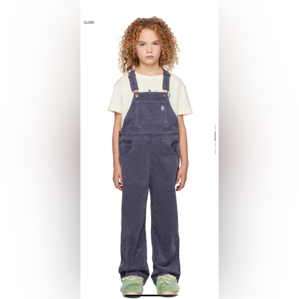 The Animal Observatory Navy Corduroy Mule Jumpsuit 6y